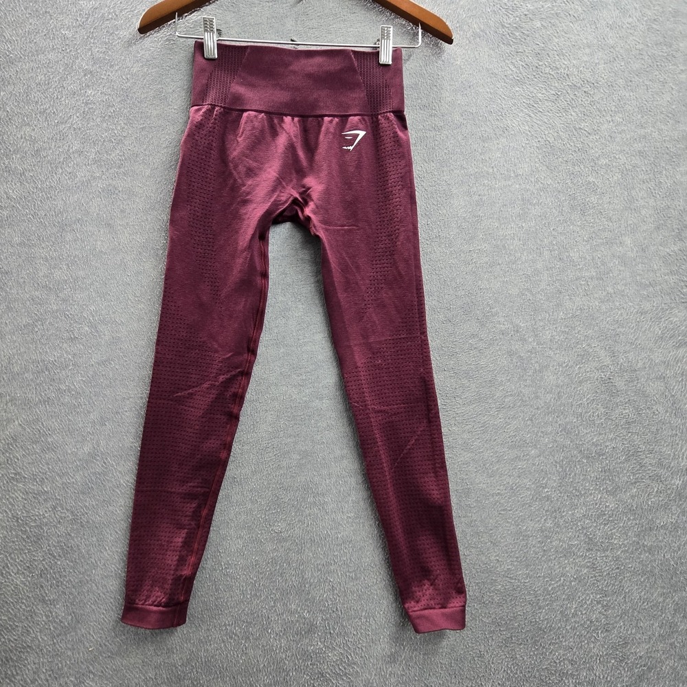 Gymshark Women Activewear Pants XS Purple Vital Legging Logo Slim